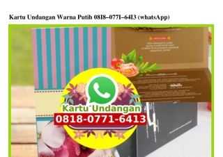 Kartu Undangan Warna Putih Ö818 Ö771 6413[wa]