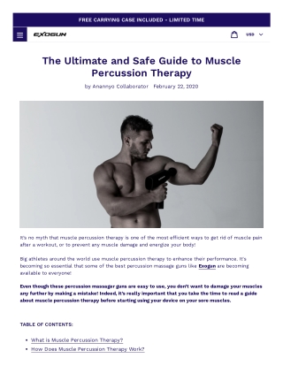 The Ultimate and Safe Guide to Muscle Percussion Therapy