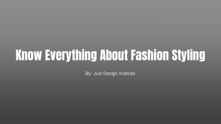 fashion styling courses in Noida