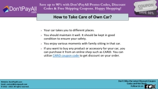 Discount on Automobile parts with CarID Coupon Code