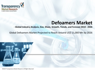 Defoamers Market is expected to grow at a steady CAGR of 4.5% over the period between 2018 and 2026
