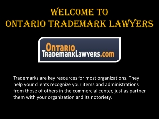 Trademark Lawyer , Entertainment Lawyer Toronto