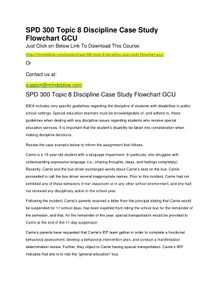 SPD 300 Topic 8 Discipline Case Study Flowchart GCU