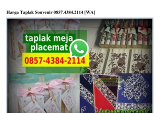 Harga Taplak Souvenir 0857•4384•2114[wa]