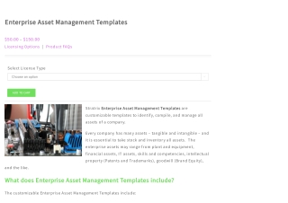 Enterprise Asset Management Template