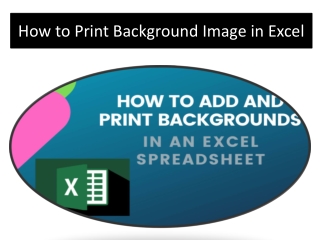 How to Print Background Image in Excel