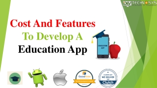 Cost to Develop an Education Application Development
