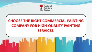 Choose the Right Commercial painting Company for High Quality Painting Services