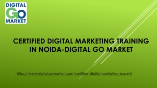 Certified Digital Marketing Training in Noida-Digital Go Market