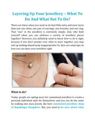 Layering Up Your Jewellery – What To Do And What Not To Do - Aura Jewels