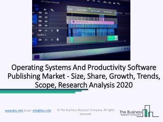 Operating Systems And Productivity Software Publishing Market Growth Prospects Analysis 2022