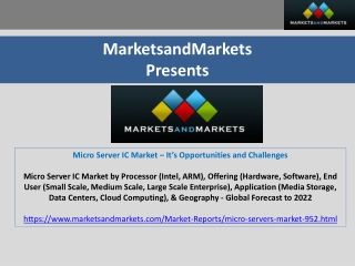 Micro Server IC Market – It’s Opportunities and Challenges