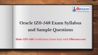 [2020] Oracle 1Z0-548 Exam Syllabus and Sample Questions