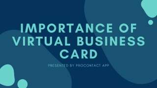 Curious About What is Virtual Business card?Here is Your Answer