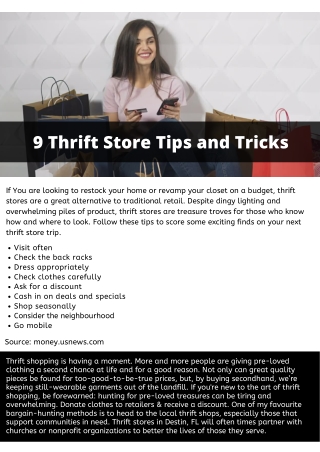9 Thrift Store Tips and Tricks