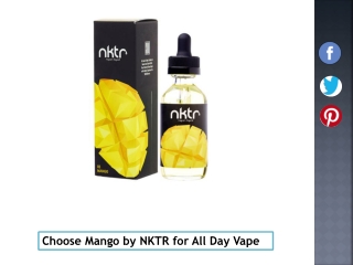 Choose Mango by NKTR for All Day Vape