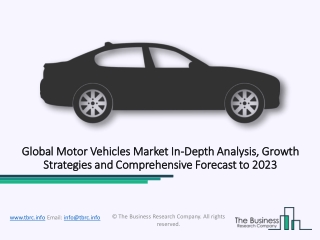 Motor Vehicles Market Demand – Scope And Potential Opportunities