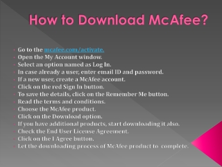 How to Download and Install Mcafee Antivirus Software?