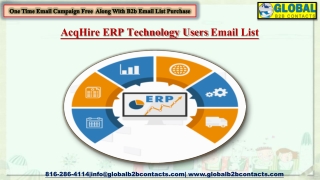 AcqHire ERP Technology Users Email List