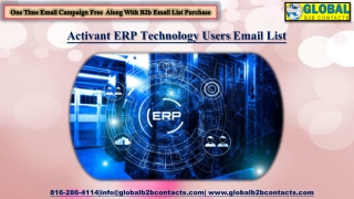 Activant ERP Technology Users Email List