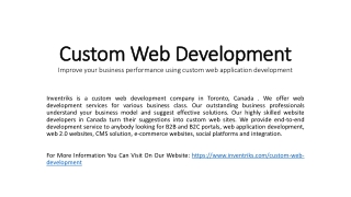 Custom Web Development Company in Toronto