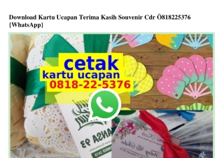 Download Kartu Ucapan Terima Kasih Souvenir Cdr O818·22·5376[wa]