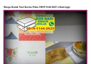 Harga Kotak Nasi Kertas Polos 08I9•II44•2625[wa]