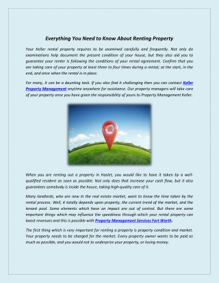 Property Management  Fort Worth | Property Manager Fort Worth