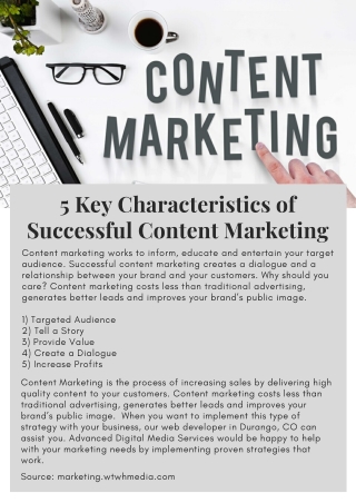 5 Key Characteristics of Successful Content Marketing