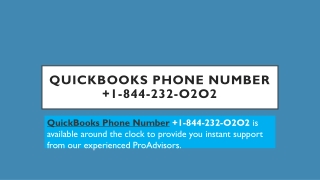 QuickBooks Phone Number  1-844-232-O2O2