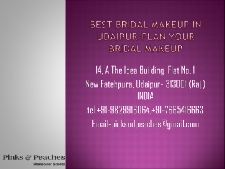 Best Bridal Makeup in Udaipur-Plan your Bridal Makeup