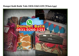 Dompet Kulit Batik Tulis Ö831Ö26Ö1251[wa]