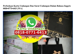 Perbedaan Kartu Undangan Dan Surat Undangan Dalam Bahasa Inggris O818~O771~6413[wa]