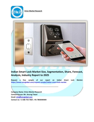 Indian Smart Lock Market Size, Share and Forecast 2019-2025