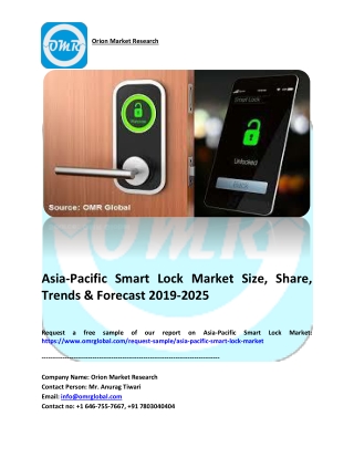 Asia-Pacific Smart Lock Market Size, Share, Trends & Forecast 2019-2025