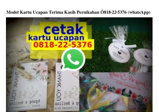 Model Kartu Ucapan Terima Kasih Pernikahan 0818 22 5376[wa]