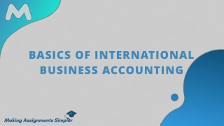 Basics Of International Business Accounting