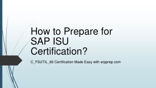 SAP IS Utilities C_FSUTIL_60: Exam Guide and Questions Answers