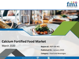 Calcium Fortified Food Market Set to Surge Significantly During 2019 – 2027