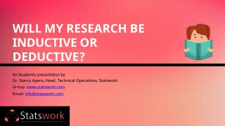 Will my Research be Inductive or Deductive? Research Methodology Services - Statswork