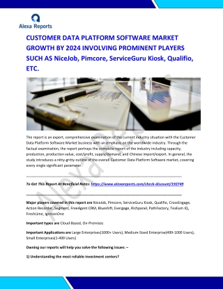 CUSTOMER DATA PLATFORM SOFTWARE MARKET GROWTH BY 2024