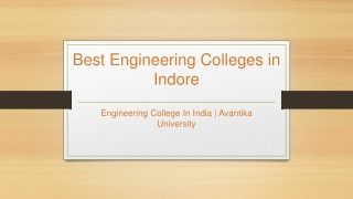 Best Engineering Colleges in Indore - Avantika University