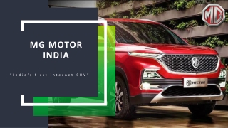 MG Motor India