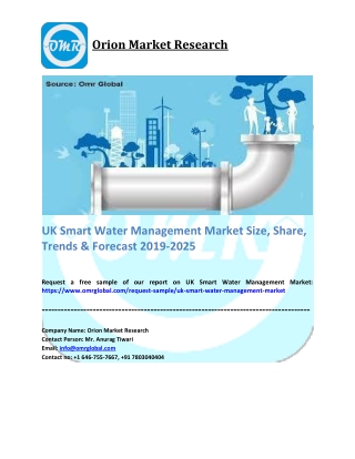 UK Smart Water Management Market Size, Share, Trends & Forecast 2019-2025