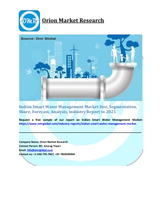 Indian Smart Water Management Market Size, Share, Trends & Forecast 2019-2025