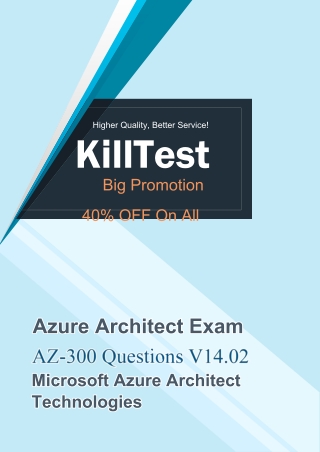 Free Demo AZ-300 Microsoft Practice Exam V14.02 | Killtest