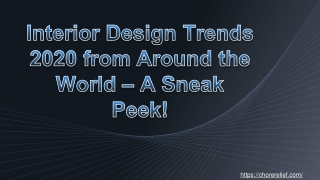 Interior Design Trends 2020 from Around the World – A Sneak Peek!