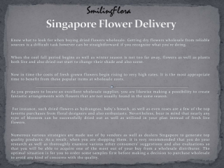 Flowers Delivery Singapore