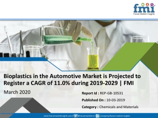 Bioplastics in the Automotive Market to Grow at CAGR of 11.0% through 2029 | Future Market Insights