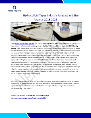 Hydrocolloid Tapes Industry Forecast and Size Analysis 2018-2025